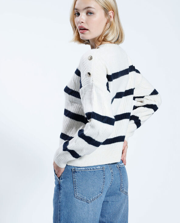 Pull rayé marin bleu marine - Pimkie