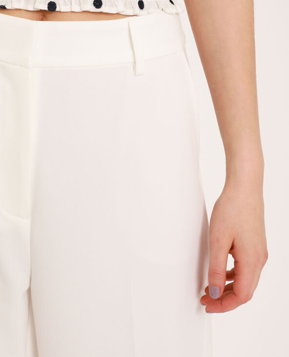 Pantalon à jambes larges blanc - Pimkie