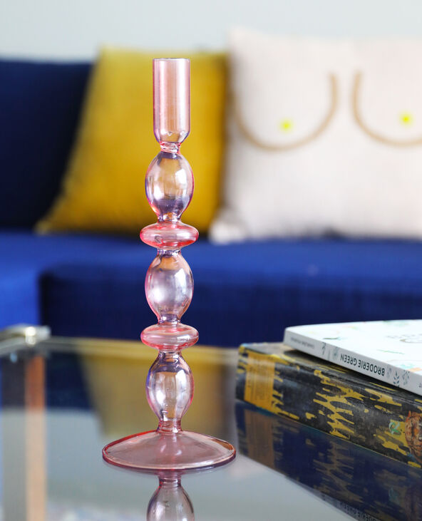 Chandelier en verre vieux rose - Pimkie