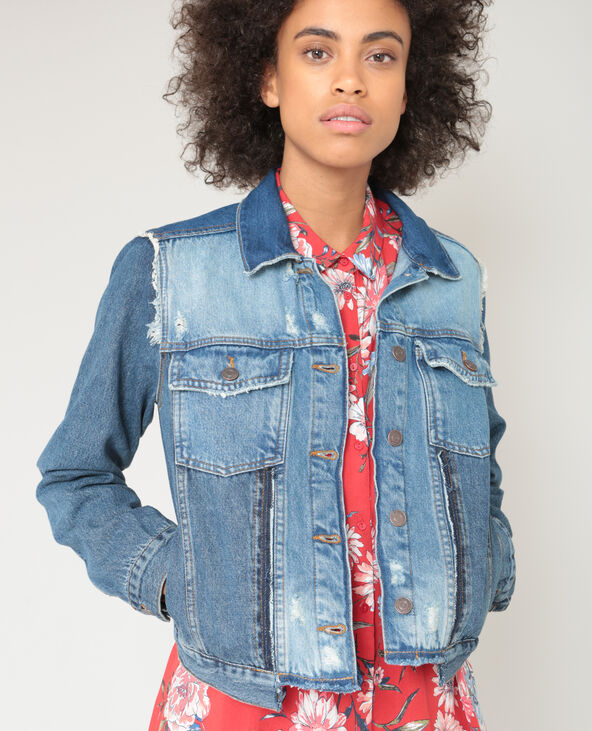 Veste en jean destroy
