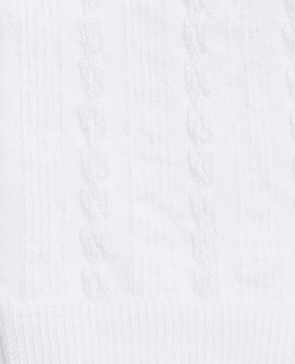 Chaussettes en maille fantaisie blanc - Pimkie