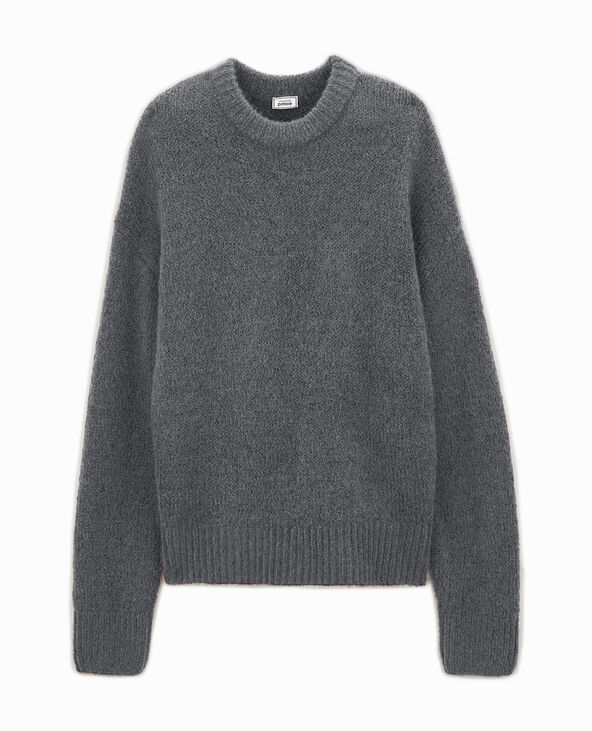 Pull col rond gris clair - Pimkie