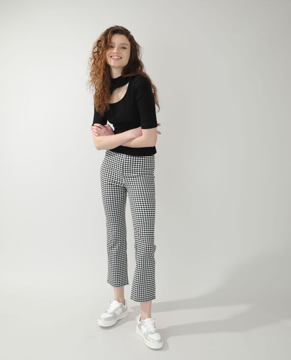 Pantalon new arrivals flare vichy
