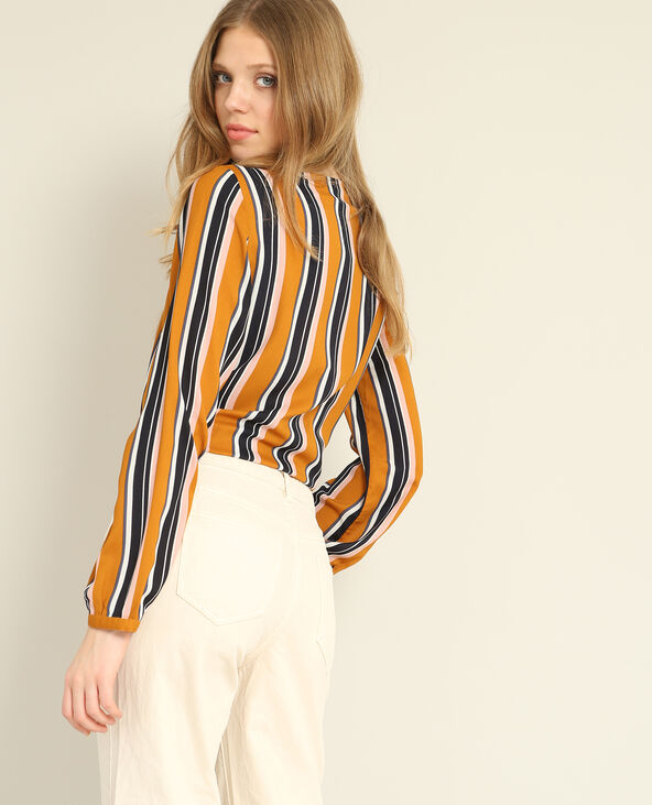 Blouse à rayures jaune ocre - Pimkie