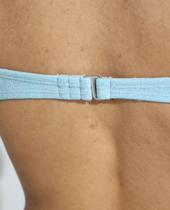 Haut de maillot de bain bandeau pailleté bleu marine - Pimkie