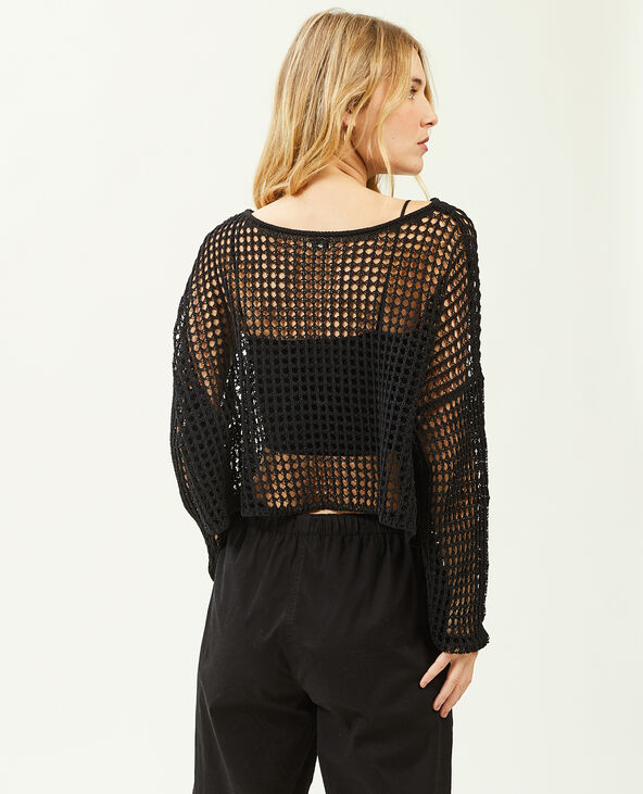 Pull cropped en filet noir - Pimkie