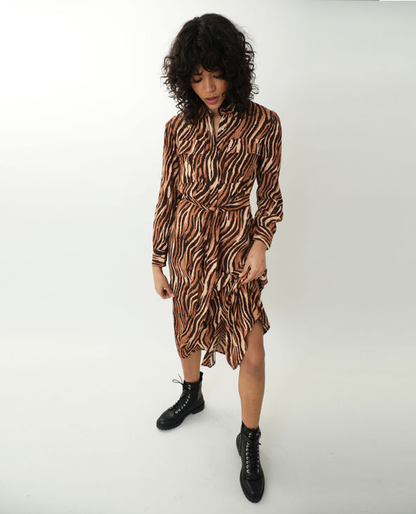 Robe longue à imprimé tigré marron - Pimkie