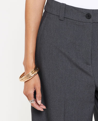 Pantalon large taille haute gris foncé - Pimkie