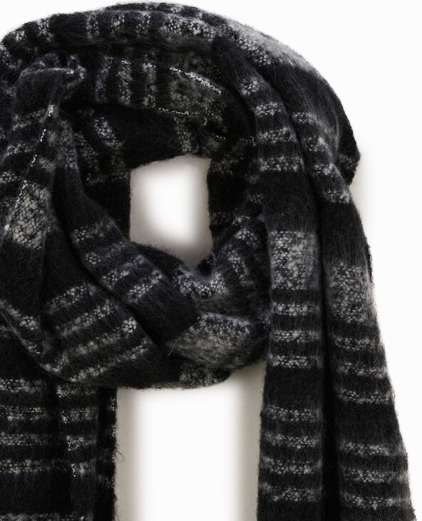 Grande écharpe en maille ultra douce noir - Pimkie
