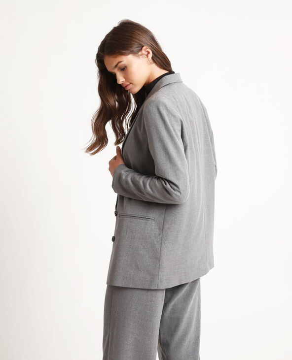 Blazer oversized gris chiné - Pimkie