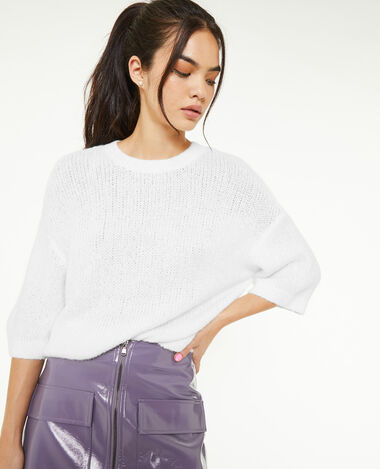 Pull manches courtes blanc - Pimkie