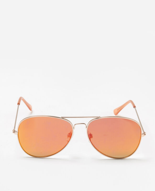 Lunettes de soleil style aviateur corail - Pimkie