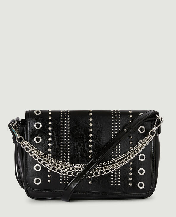 Sac a main noir clouté online
