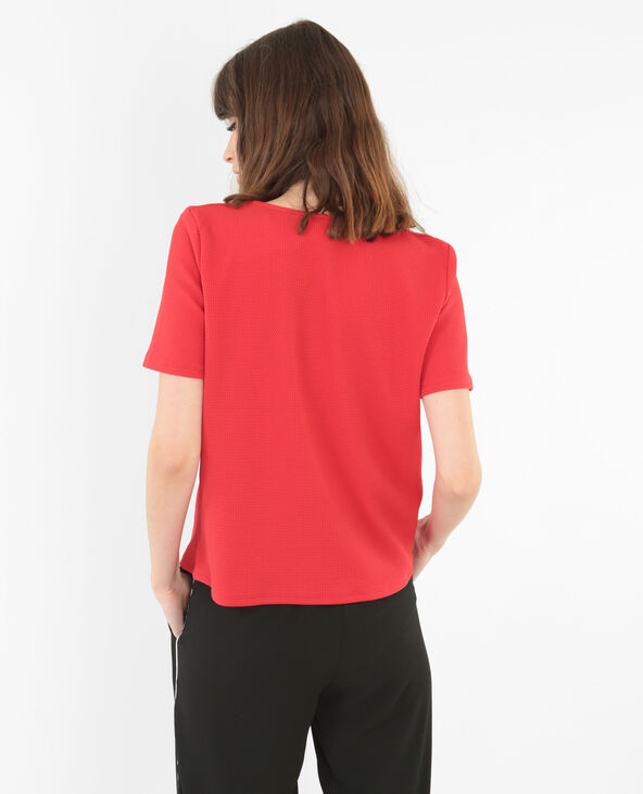 Top col bijou rouge - Pimkie