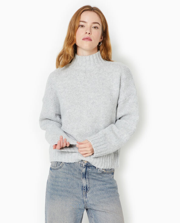 Pull col montant gris clair - Pimkie