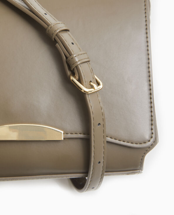 Sac boxy avec détail métal sur rabat vert kaki - Pimkie