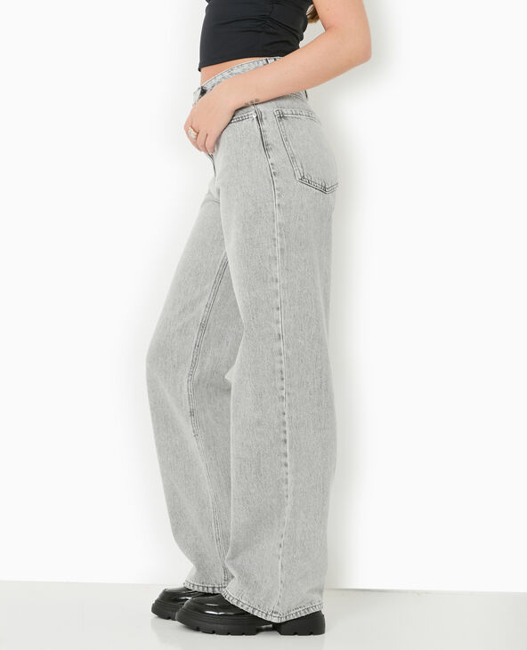 Jean wide taille haute blanc - Pimkie