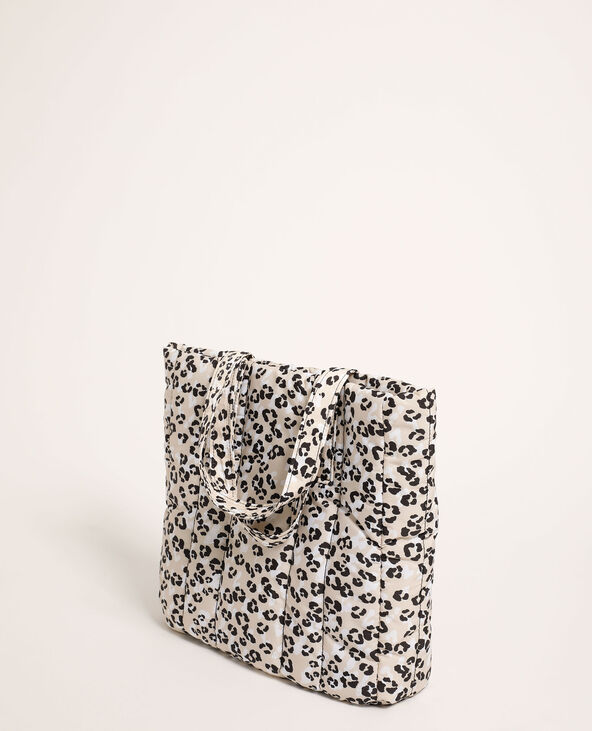 Sac cabas léopard matelassé camel - Pimkie