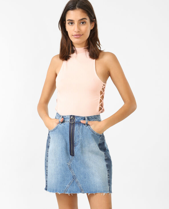 Cropped top sans manches rose clair - Pimkie
