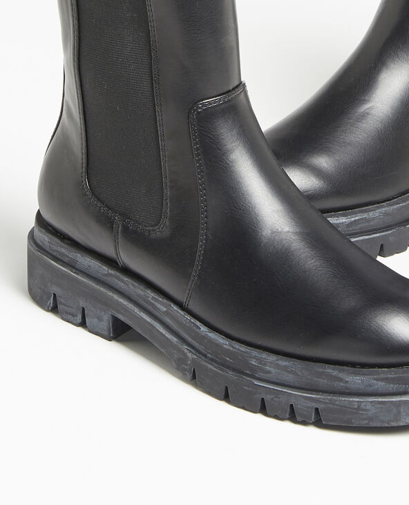 Boots faux cuir noir - Pimkie