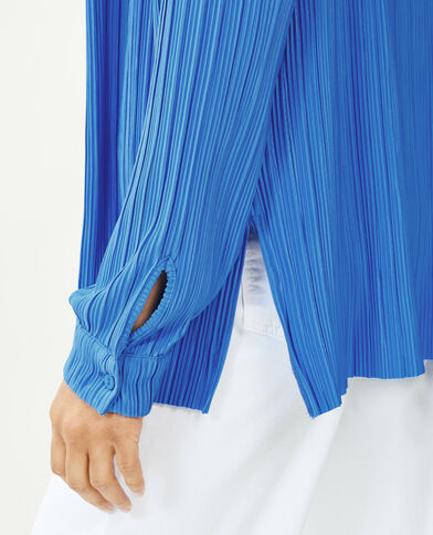 Chemise maille plissée bleu - Pimkie