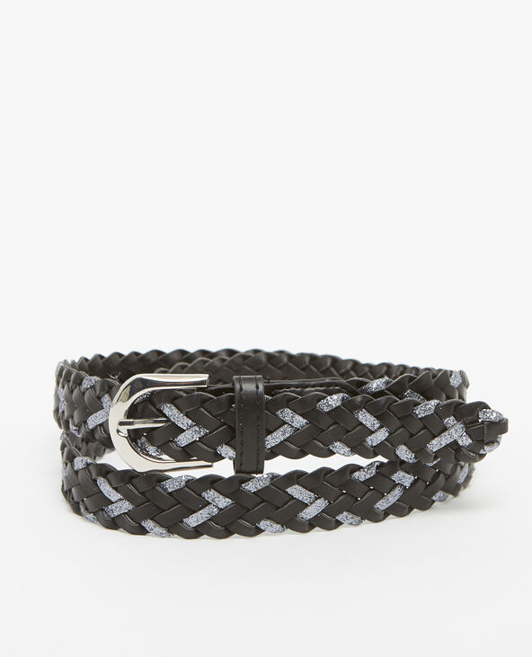 Ceinture tressée noir - Pimkie
