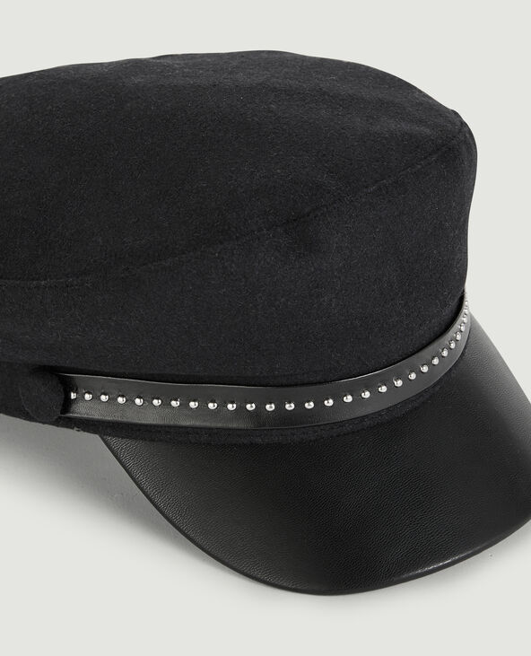 Casquette de marin cloutée noir - Pimkie