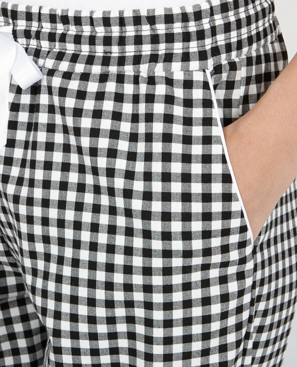 Pantalon homewear vichy noir - Pimkie