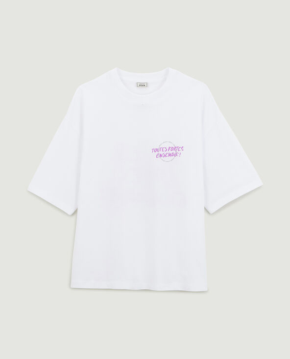 T-shirt oversize Pimkie X En avant toute(s) blanc - Pimkie