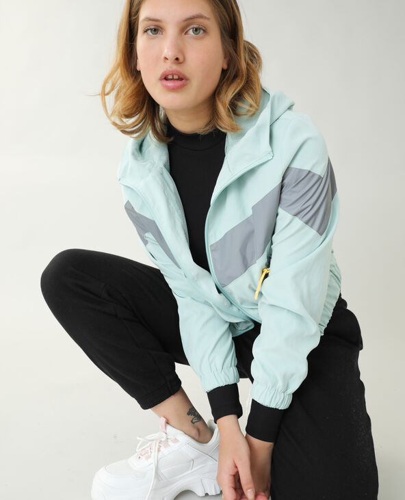 Veste coupe-vent à capuche vert de gris - Pimkie