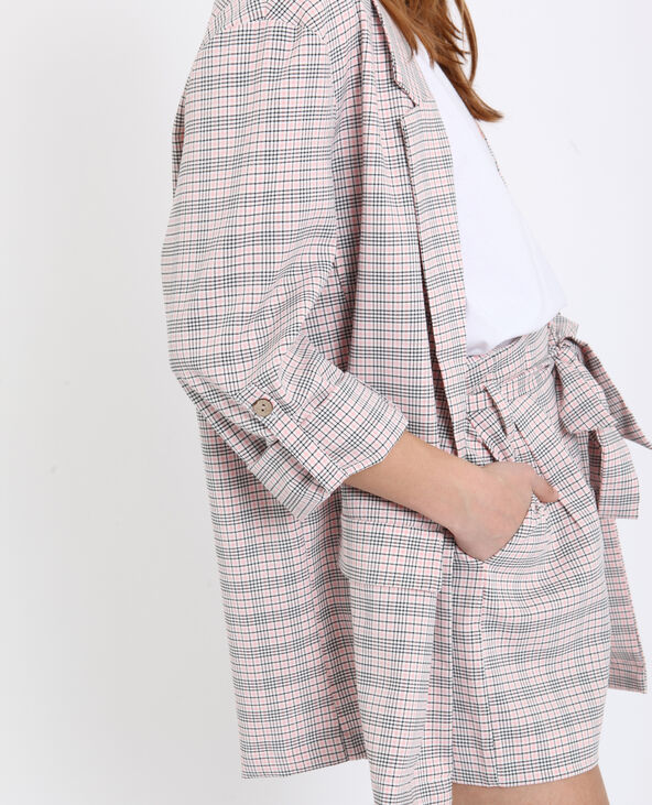 Blazer à carreaux rose - Pimkie
