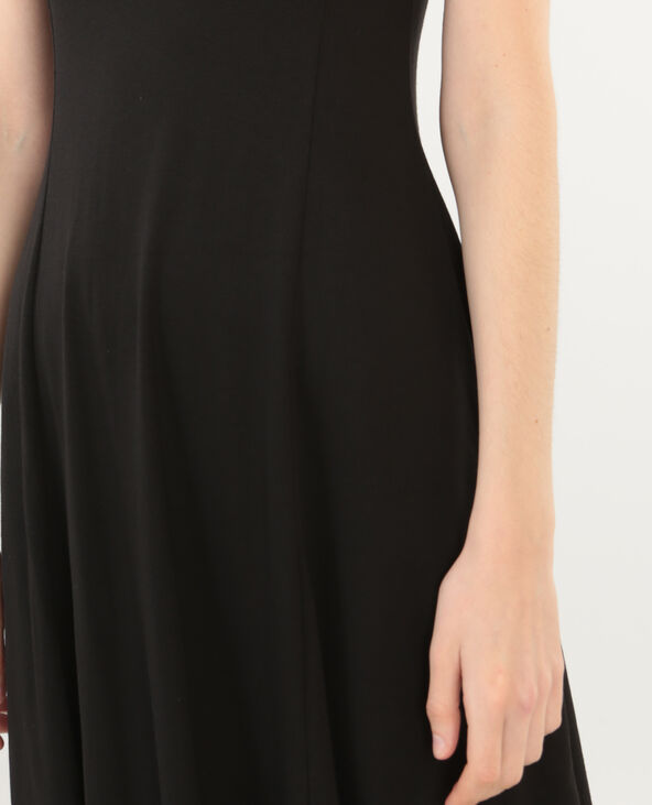 Robe trapèze dos rond noir - Pimkie