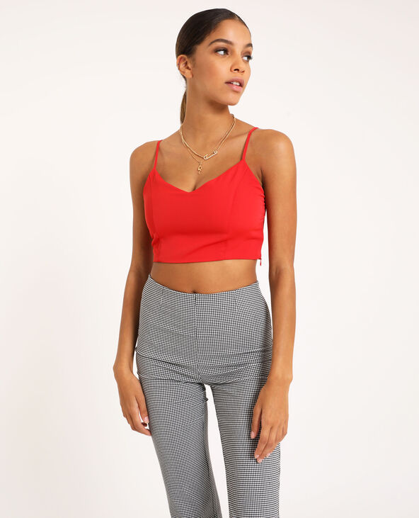 Top brassière rouge - Pimkie
