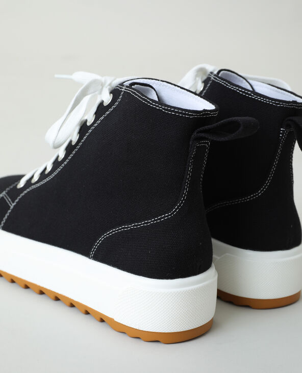 Baskets hautes plateformes noir - Pimkie