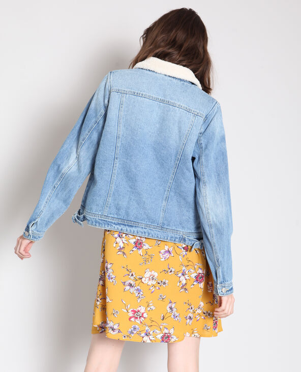 Veste en jean doublée bleu - Pimkie