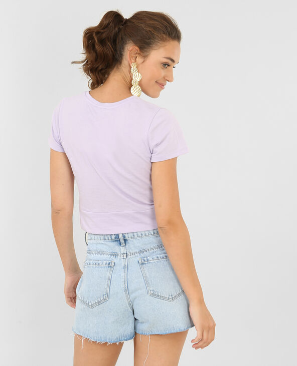 Cropped top twisté lilas - Pimkie