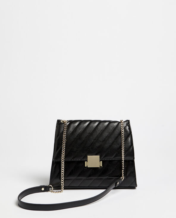 Sac faux cuir effet matelassé noir - Pimkie