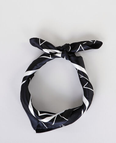 Bandana satiné noir/blanc noir - Pimkie
