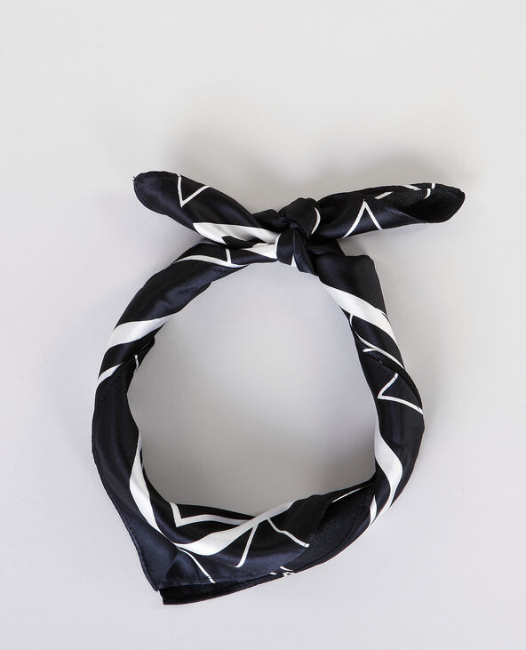 Bandana satiné noir/blanc noir - Pimkie