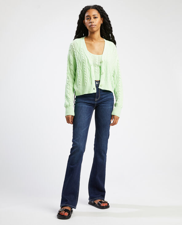 Gilet torsadé vert anis - Pimkie