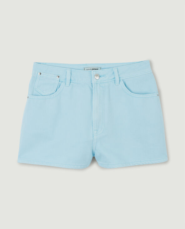 Short en jean coloré bleu clair - Pimkie