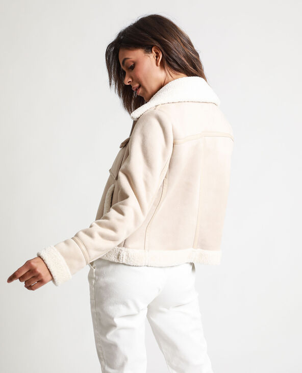 Veste imitation mouton écru - Pimkie