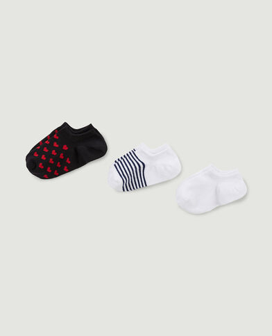 Lot de 3 paires de chaussettes invisibles noir - Pimkie