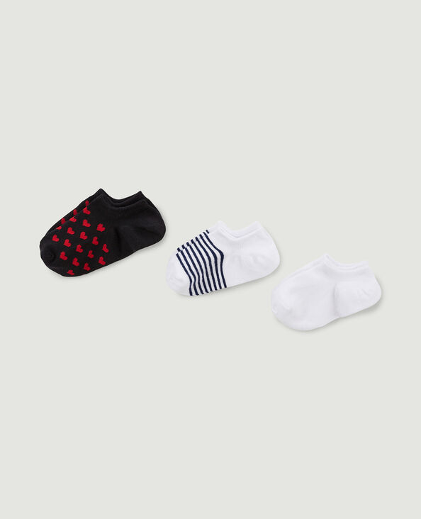 Lot de 3 paires de chaussettes invisibles noir - Pimkie