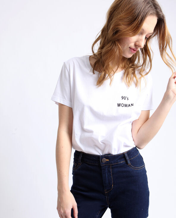 T-shirt 90's woman blanc - Pimkie