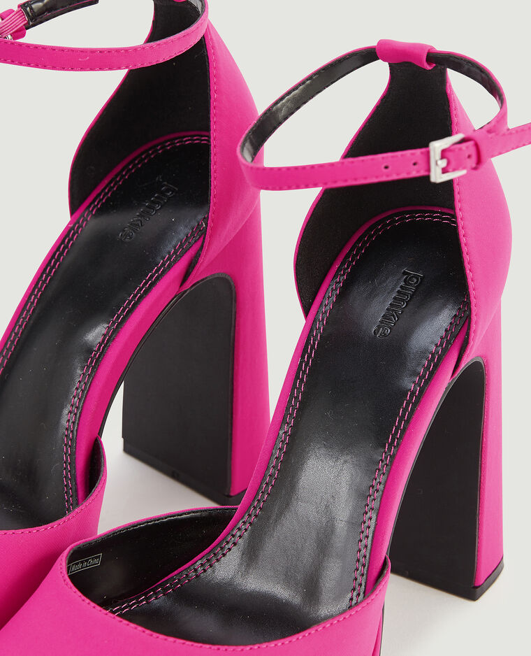 Babies à talons compensés rose fuchsia - Pimkie