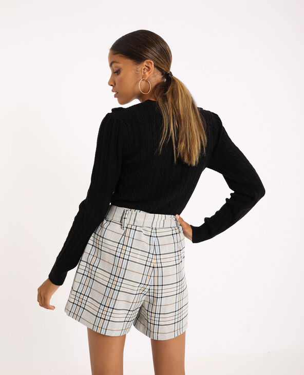 Pull à volants noir - Pimkie