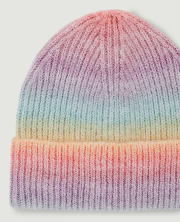 Bonnet maille tie & dye jaune - Pimkie