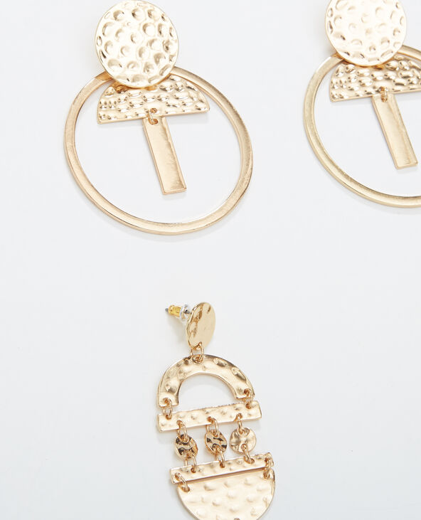 Lot de 2 paires de boucles d'oreilles doré - Pimkie