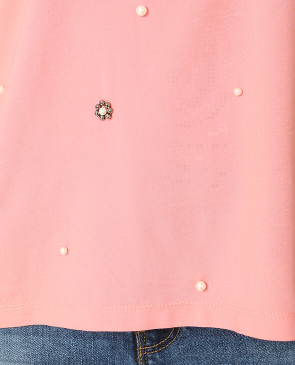 T-shirt à perles rose - Pimkie